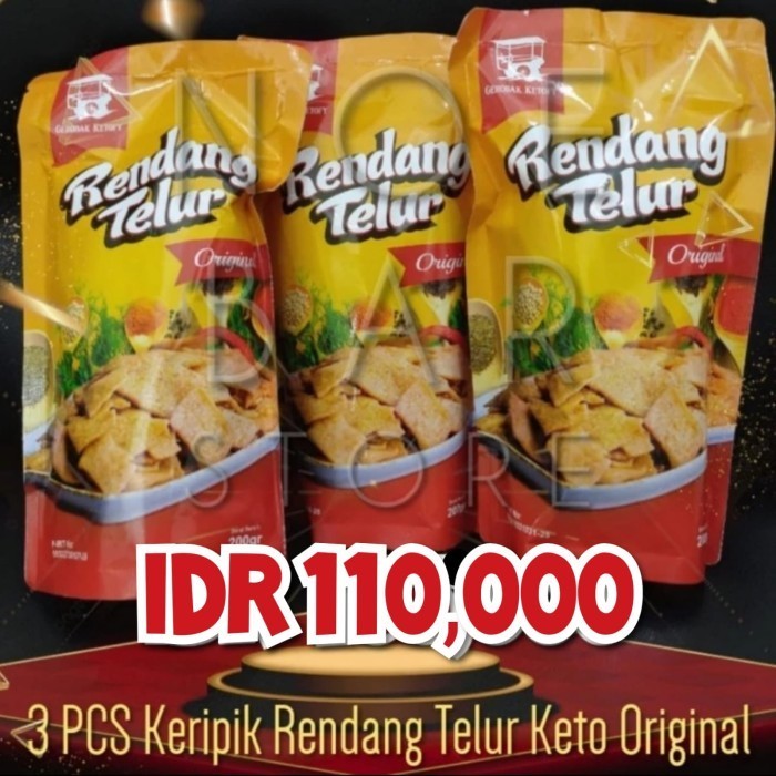 

TERMURAH Paket Hemat Keripik Rendang Telur Keto 200gr - Original