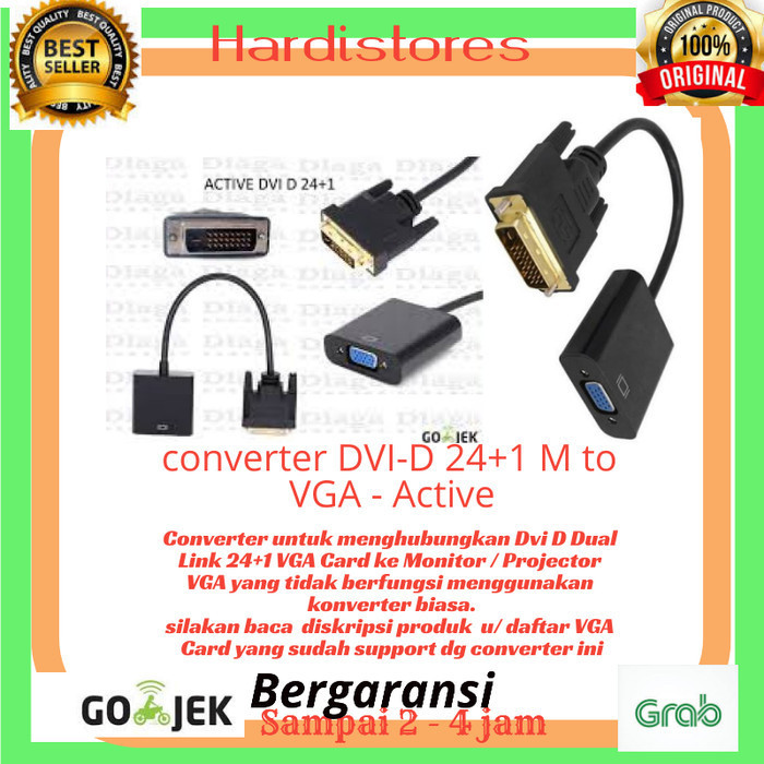 KABEL CONVERTER DVI-D 24+1 M TO VGA - ACTIVE