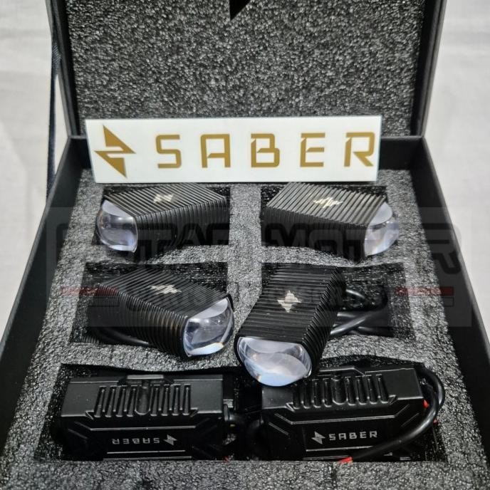 HARGA DISC - MINI PROJIE SABER SR1 AERO /  SABER SR 1 AERO Blue Lens 4X25W / LAMPU TEMBAK SABER