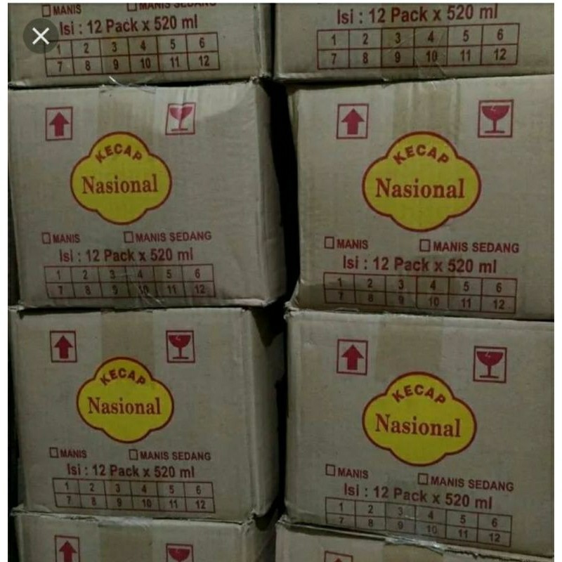 

Kecap Manis Nasional Per Dus Isi 12Pcs x 580Ml Khusus Cargo Dan Expedisi