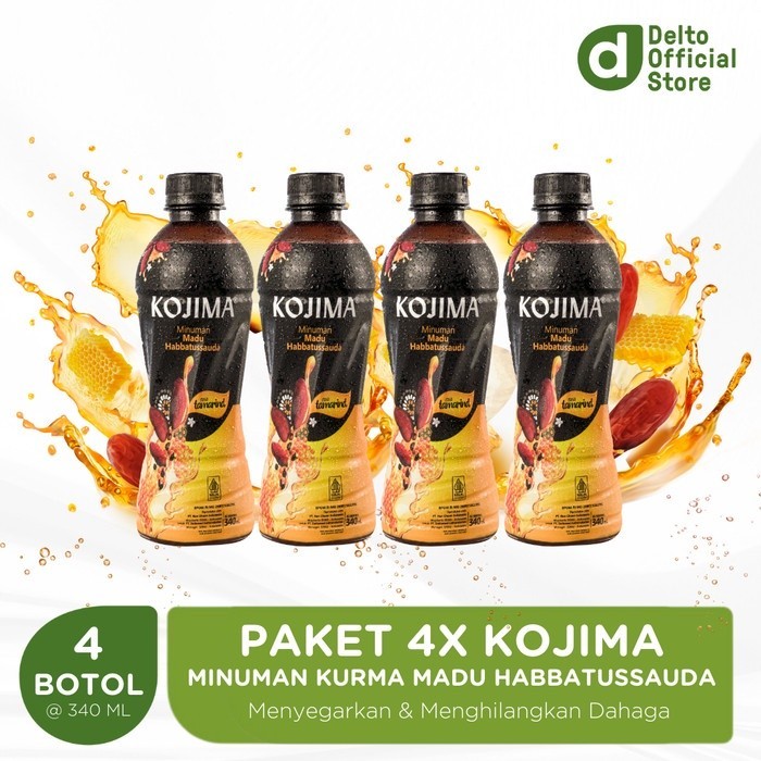 

Paket 4X Kojima Minuman Kurma Madu Habbatussauda (Jinten Hitam) 340 ml - Enakk Sehat Menyegarkan Menghilangkan Dahaga