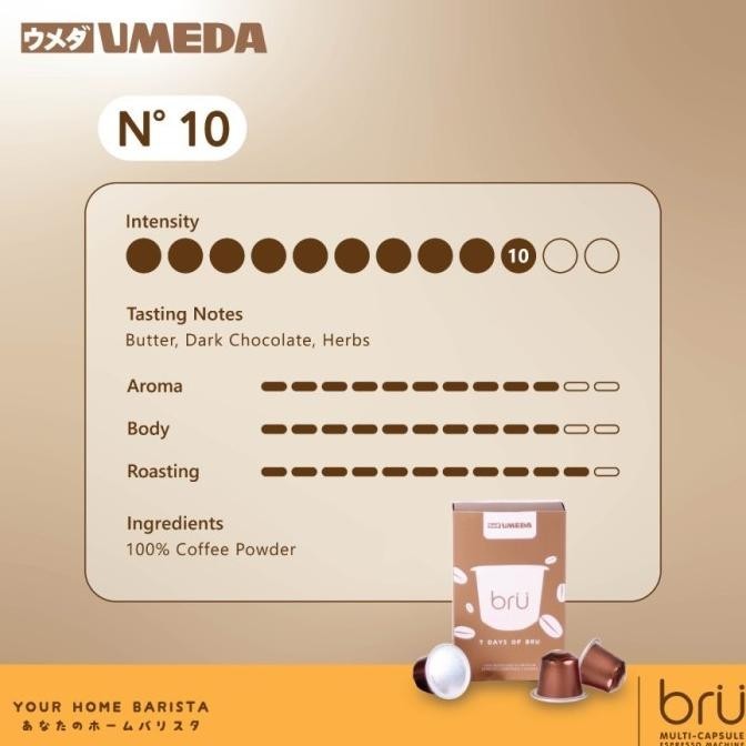 

Umeda Bru Coffe Capsules / Kopi Kapsul
