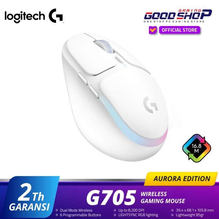 Logitech G705 Wireless Gaming Mouse - Putih Universal