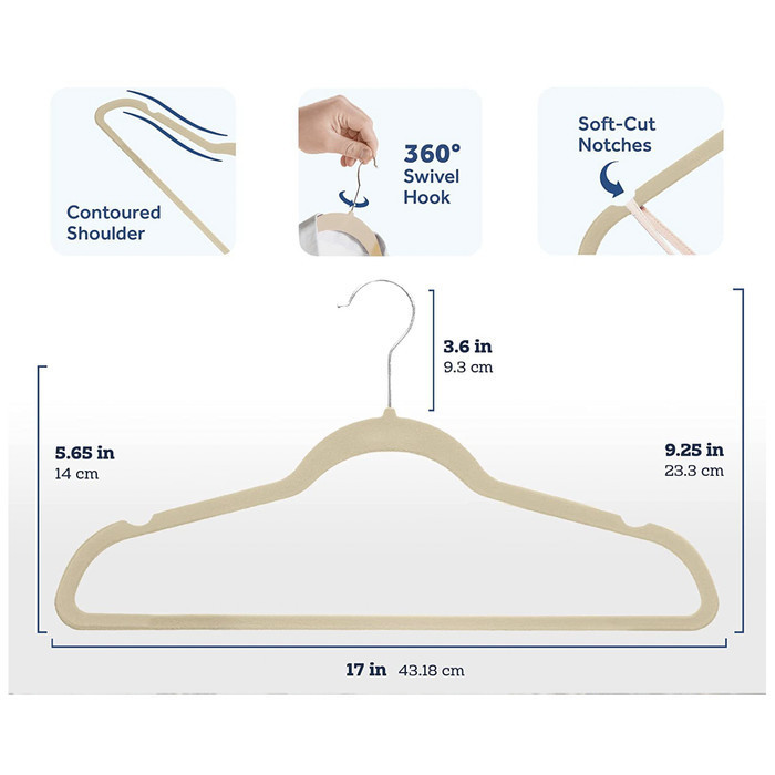 Velvet Hanger Hanger Beludru Premium Luxury Hanger Gantungan Baju