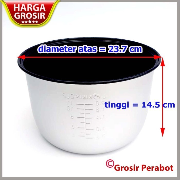 Panci Teflon Rice Cooker Magic Com Kirin Krc 138 - 2 L