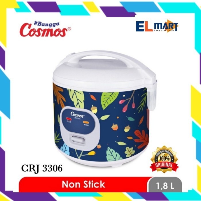 Magic Com Cosmos Rice Cooker 1,8 Liter Crj 3306 - Crj3306 1.8L Ori