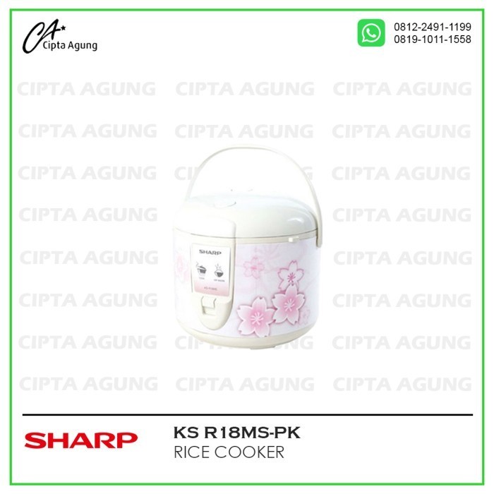 Rice Cooker Magic Com 1.8 L Sharp Ks-R18Ms-Gy/Pp/Br/Pk Ks R18 Ms