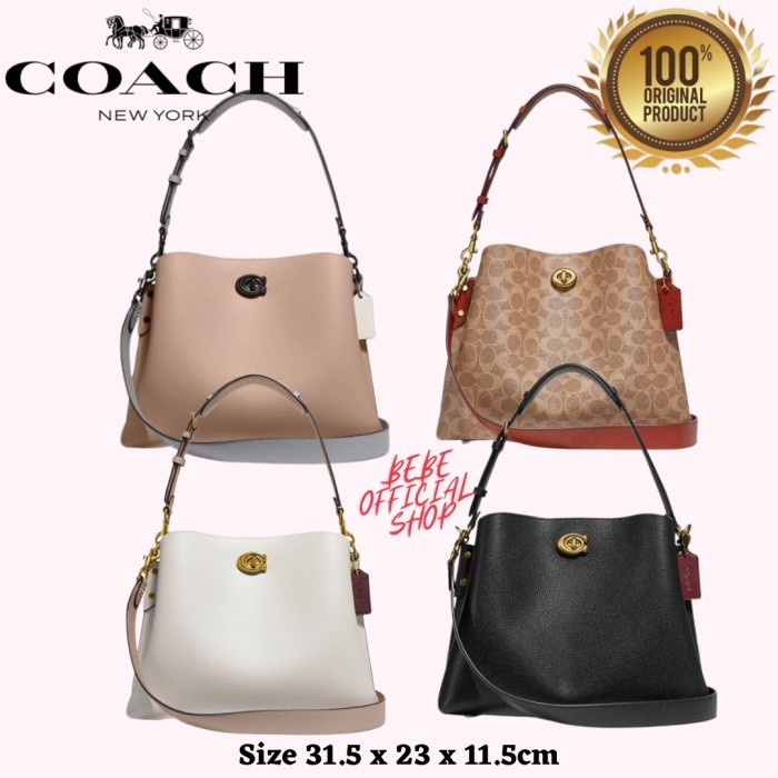 [Original] Coach Willow Bucket Bag Large Tas Coach Original Coach Bag