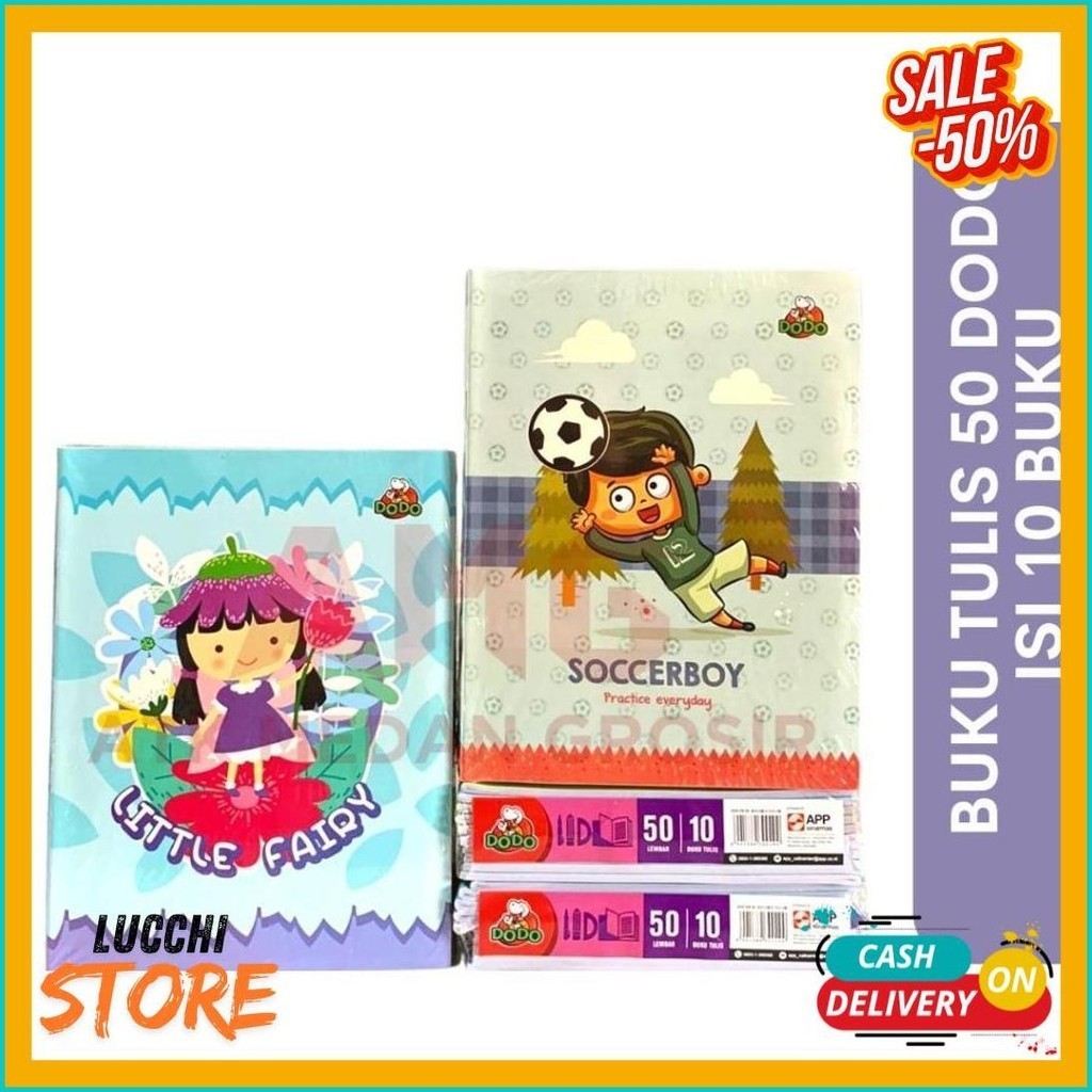 

Buku Tulis Dodo 30, 38 & 50 Lembar 1 Pak Isi 10 Buku (Lagi Rame)