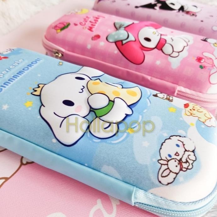 

Pouch tempat pensil timbul Kuromi Cinnamoroll My Melody HOP P83G