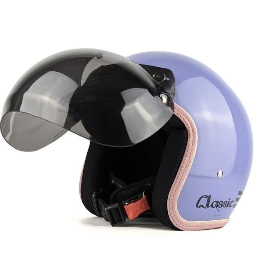 Helm Retro Bogo Wanita Cewek Perempuan Hijab Dewasa Sni Kaca Cembung