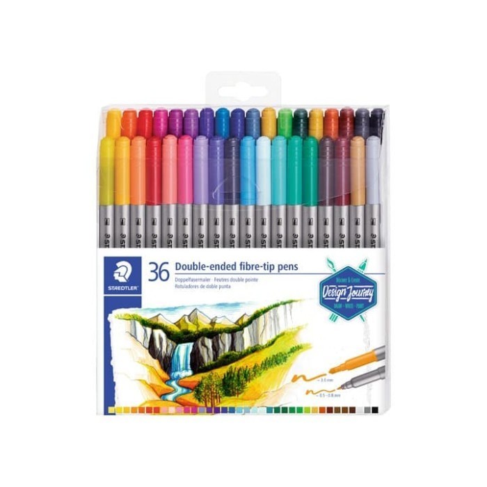 

Sarila Double Ended Spidol Fibre Tip Pen 3200 Tb36 Staedtler 3200Tb36