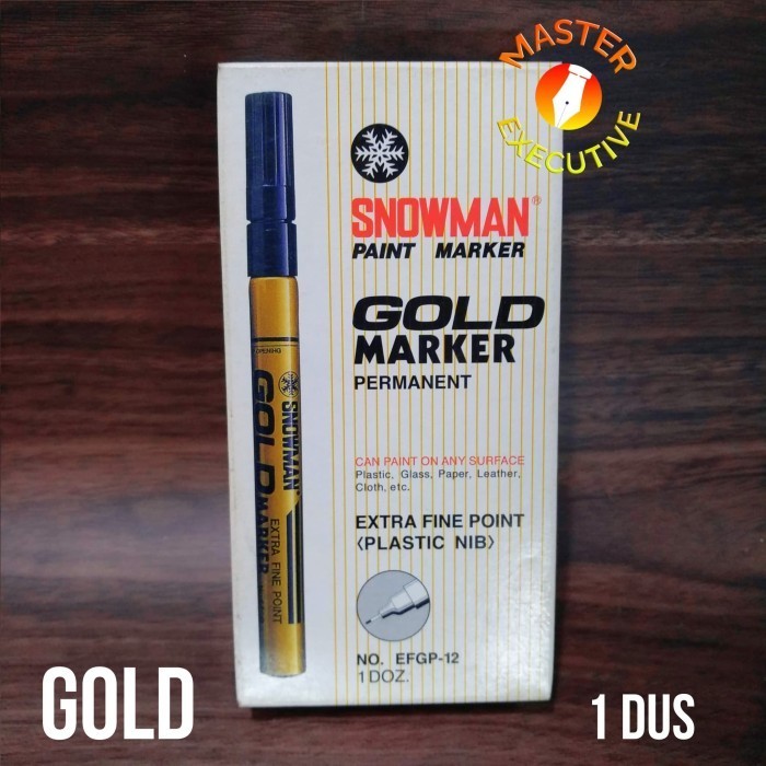 

Sarila Snowman Spidol Paint Marker Gold Extra Fine / Emas Efgp-12 / Dozen