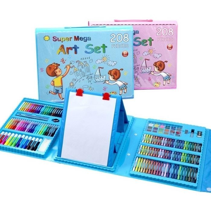 

As25 Crayon Koper Set Isi 208 Pcs Crayon Set Spidol Warna Set Cat Air Set Pensil Warna Set Pastel Minyak Set Alat Melukis Gambar Set Drawing Koper Gulali - Set Alat Gambar Anak Crayon Gambar Pensil Warna 208 Buah Art Set BisaCod
