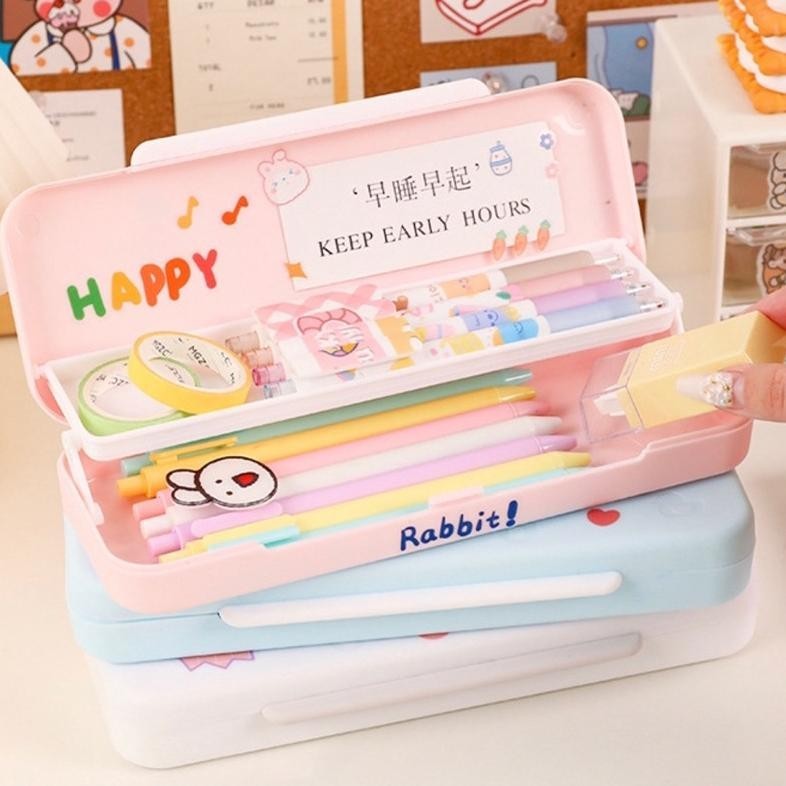 

Diskon Kensho Kotak Is Pensil Minimalis Korea Tingkat Pencil Case Tepak Lucu Import/ Sticker/ Aesthetic / Cute 8.8