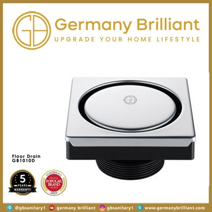 Yusan Germany Brilliant Smart Floor Drain/Saringan Got Anti Serangga Gb1010D