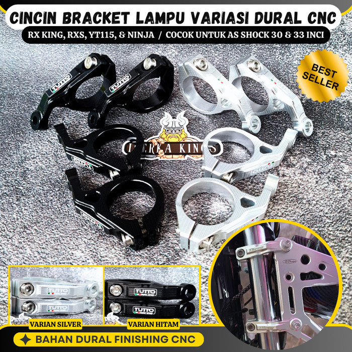 Ready Cincin Bracket Kupingan Lampu Variasi Dural CNC RX King RXS By TK PRO