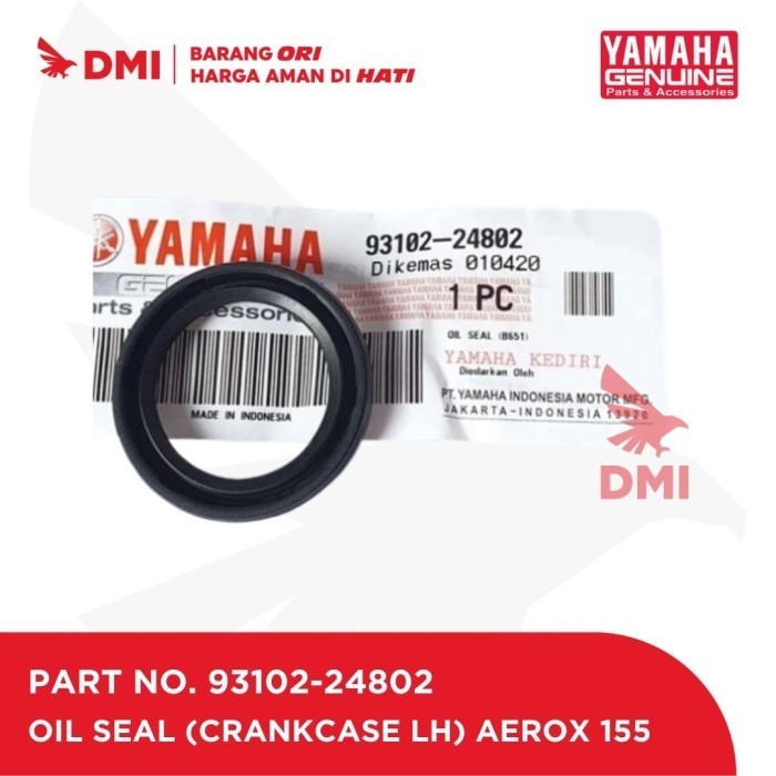 OIL SEAL (CRANKCASE LH) KARET AEROX 155 93102-24802