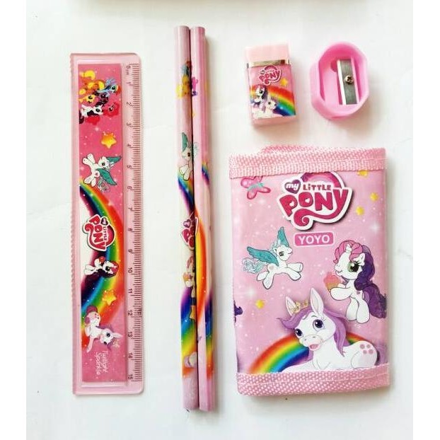 

Hj-45 Paket Alat Tulis Study Set Dan Dompet Karakter My Little Pony Cod