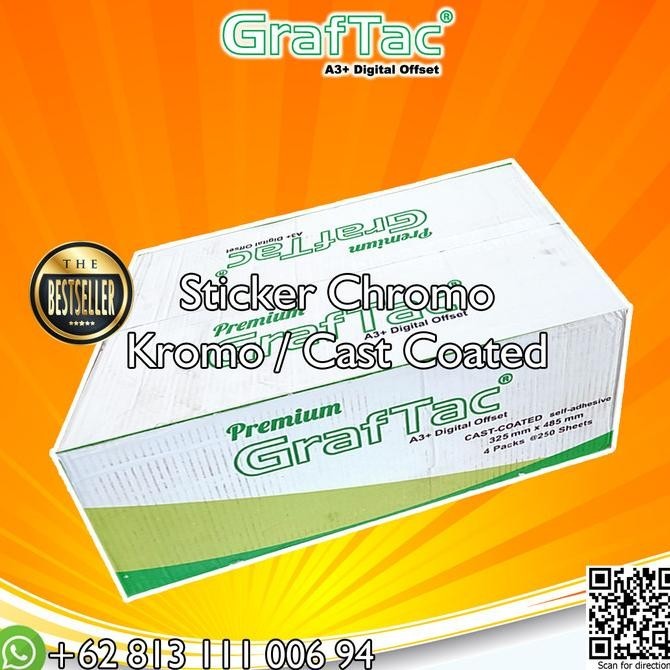 

NEW Graftac Stiker Kromo Bontak Sticker Cast Coated A3+ BOX