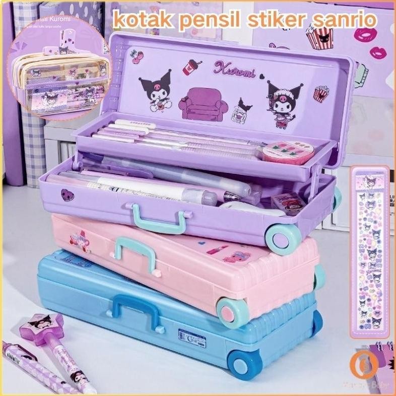 

lij-56 Penjual Lokalkotak pensil troli sanrio / kotak pensil multi-lapis berkapasitas besar / kotak pensil tahan air yang dapat ditarik / kotak pensil stiker asli sanrio Termurah