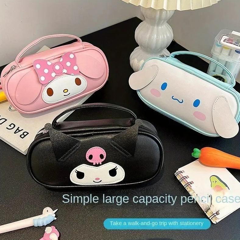 

QV21 Pencil Case Motif Sanrio / Tempat Pensil Sanrio 3D PU Leather Murah