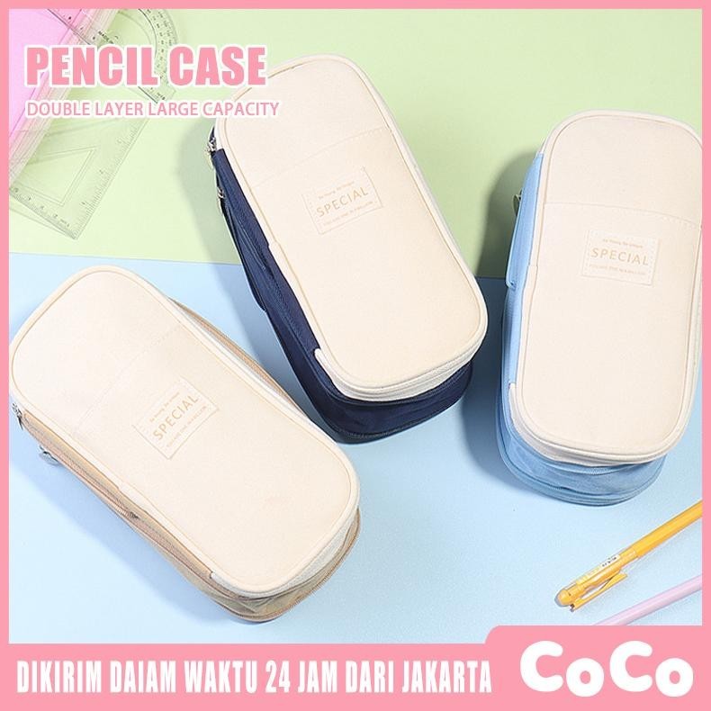 

Eh76 Pencil Cases Large Capacity Pencil Bag Pouch Holder Box for Girls Office Student Stationery Organizer School Supplies Hemat