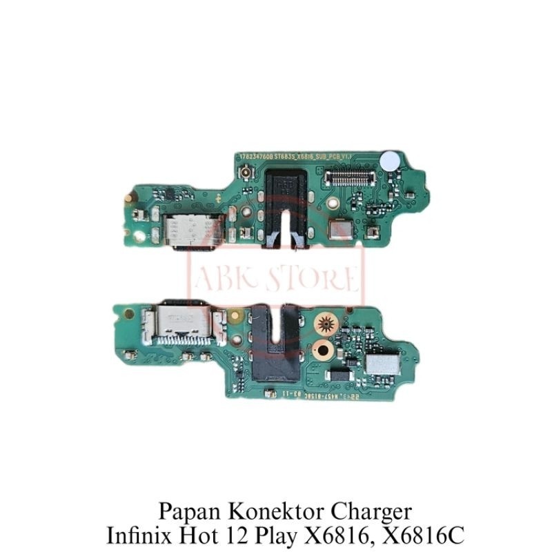 Pcb Konektor Charger / Papan Flexibel Cas Infinix Hot 12 Play X6816 - X6816C