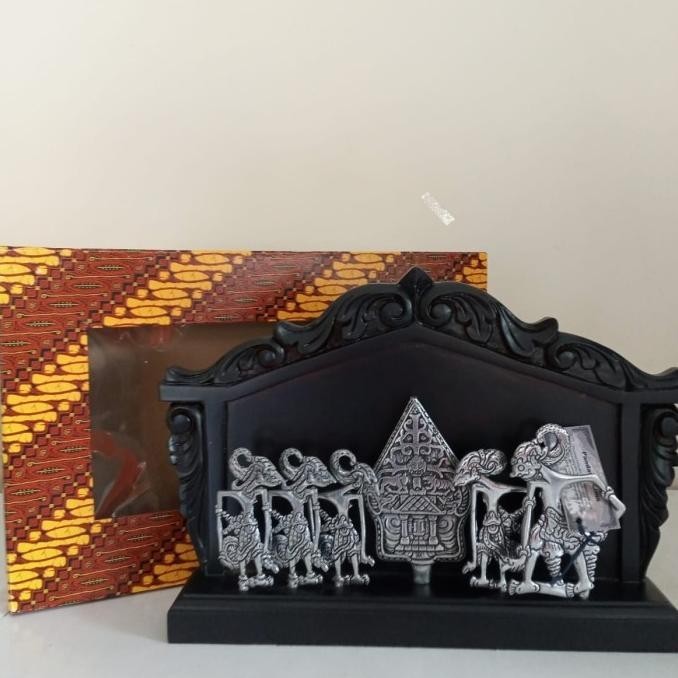 Wayang geber pajangan hiasan wayang Pandawa lima silver