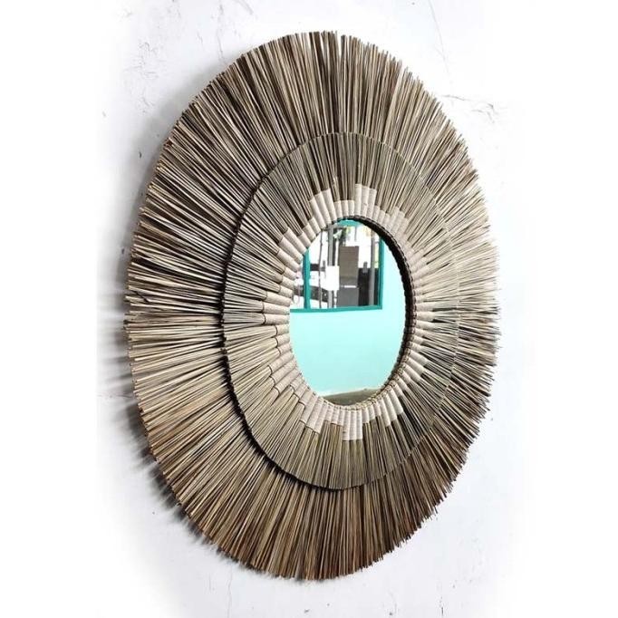 wall decor/Cermin dinding rias badan kaca mendong motif circle