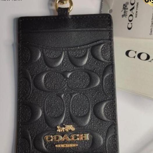 

Id Lanyard In Leather Debossed Bla Gold