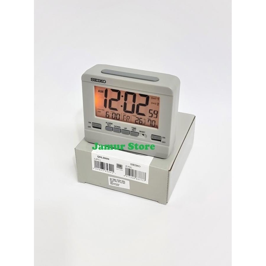 

Jam Meja Digital Seiko QHL086 Weker Seiko QHL086K QHL086N Original BS88
