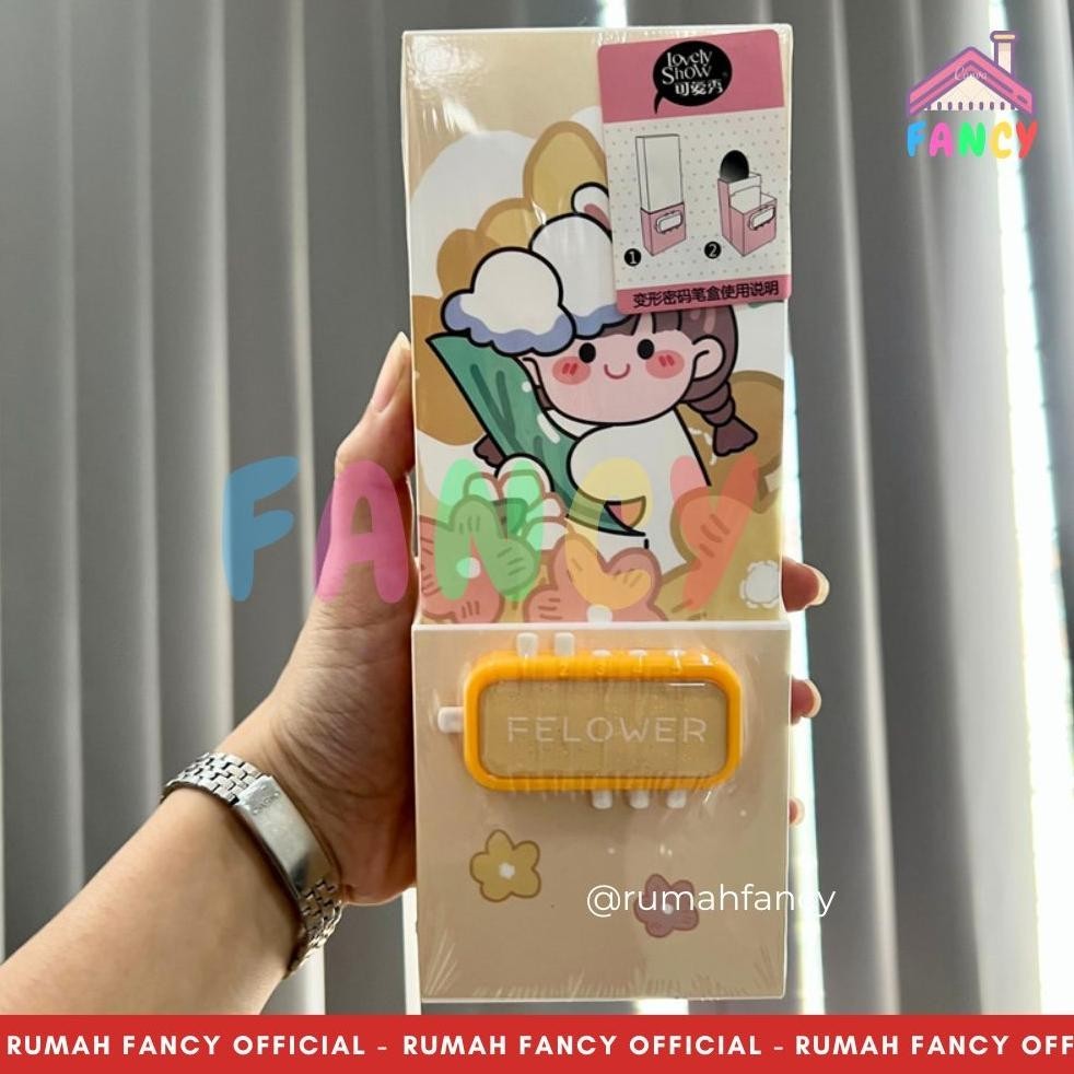 

[FREE BUBBLE + DUS] Tempat Pensil PREMIUM Kotak Pensil Plastik KAX 220 1 SUSUN motif karakter Girl / Animal Kunci Kode Model Rak Susun + Cermin