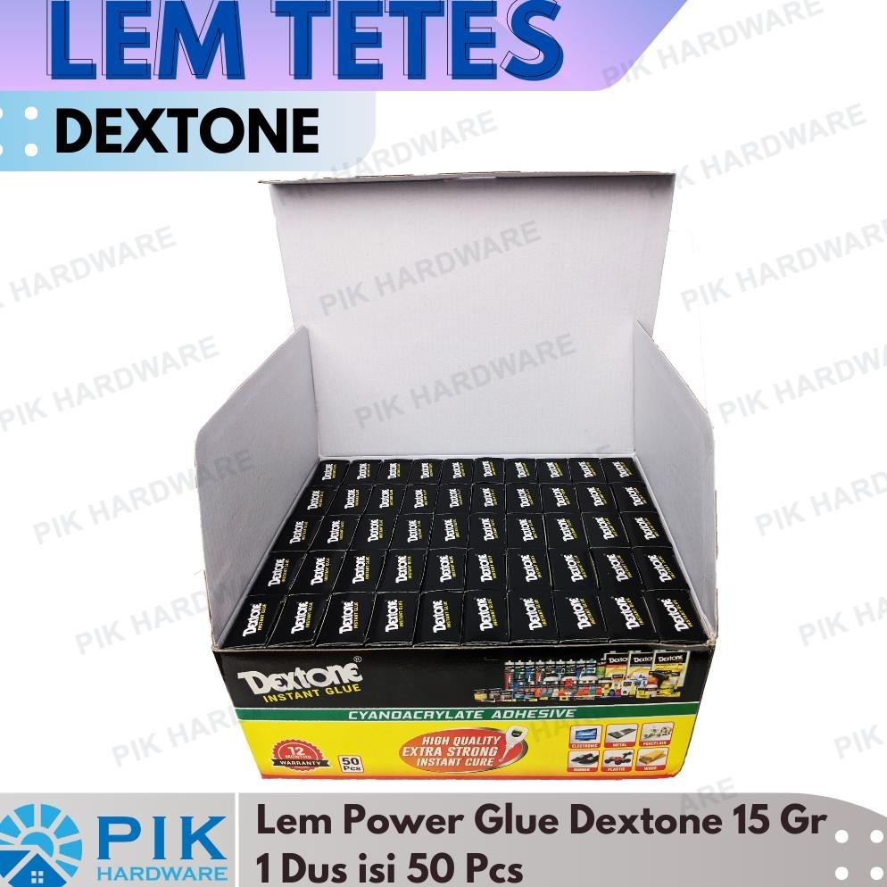 

50 PCS LEM KOREA - LEM TETES DEXTONE 15gr SERBAGUNA | LEM SETAN INSTANT | POWER GLUE SUPER REKAT KUAT