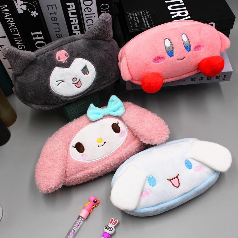 

KENSHO Kotak Pensil Fluffy Karakter Lucu / Pouch / Tempat Pensil / Pencil Case Melody Kuromi Cinnamoroll