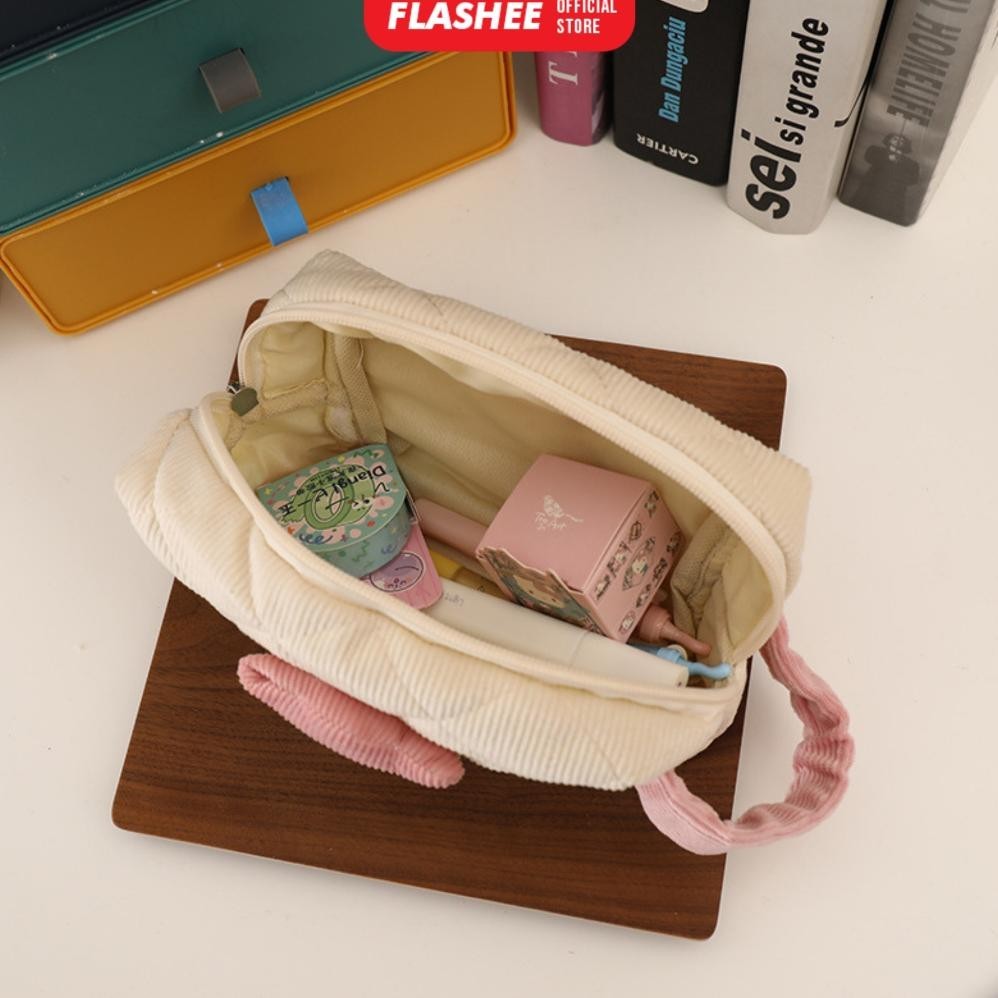 

Flashee Tempat Pensil Lucu Tulip Handle Tas Make Up Dompet Aesthetic Korean Style