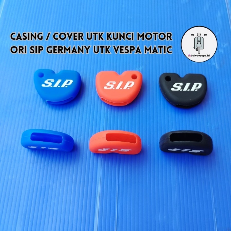 Casing / Cover Kunci Motor Ori SIP Germany Utk Vespa Matic - Merah