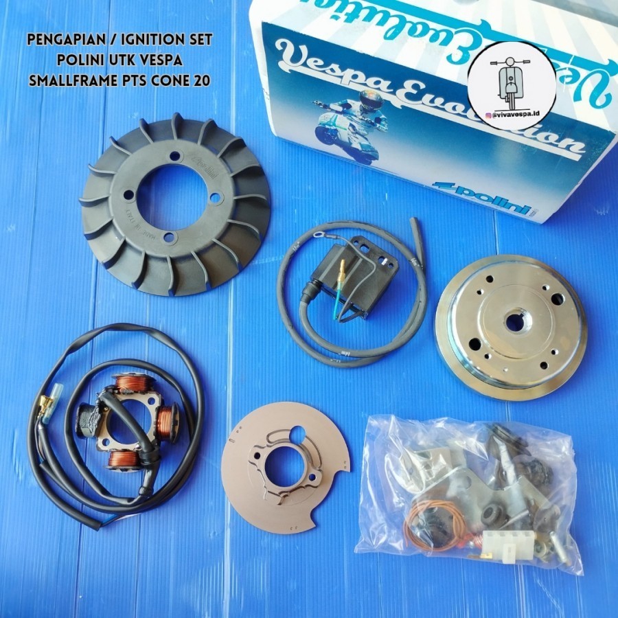 Pengapian Set Vespa POLINI cone 20 utk smallframe pts dkk