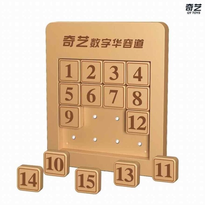 Aru Klotski Board Puzzle 15 Angka Magnetic Number 4X4 Produsen Rubik Qiyi