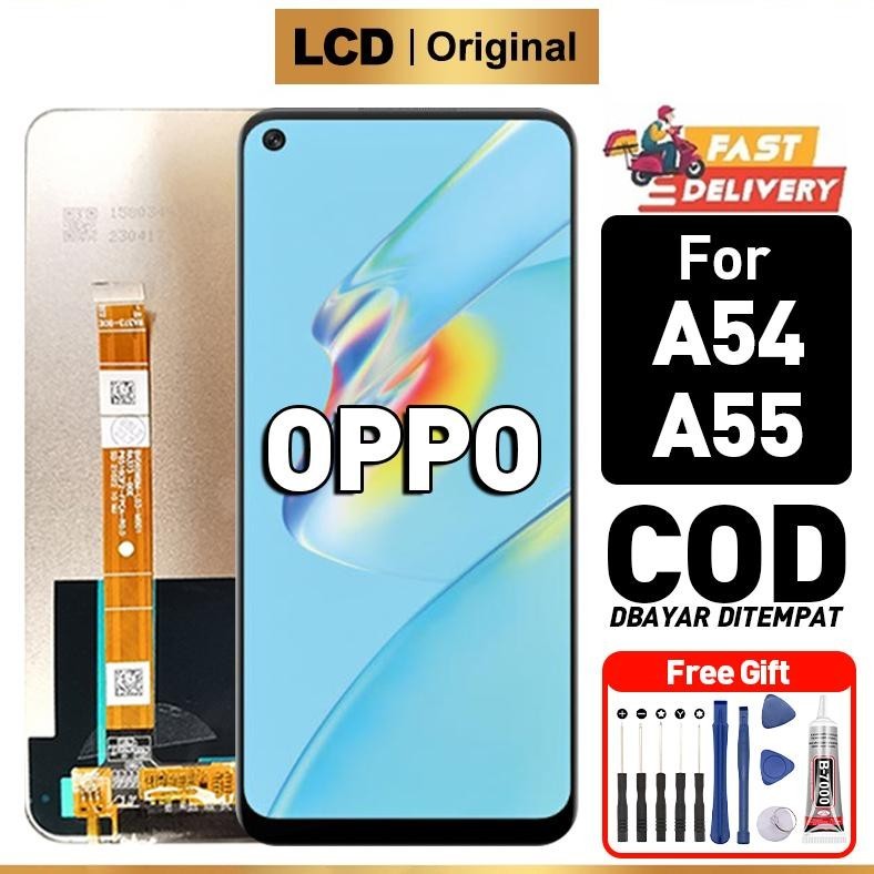 (DISKON) LCD OPPO A54 4G - OPPO A55 Original 100% LCD TOUCHSCREEN Fullset asli Ori Compatible For Gl