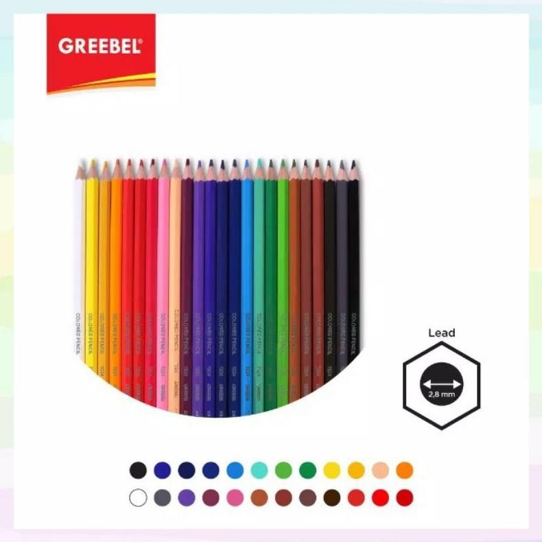 

tu-67 Pensil Warna Greebel Panjang 24 Warna Classic Premium