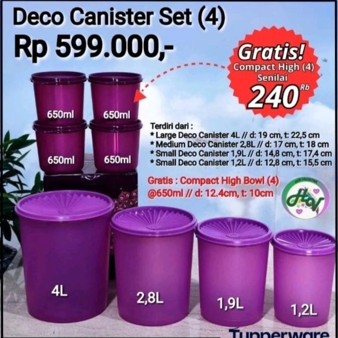 deco canister set tupperware