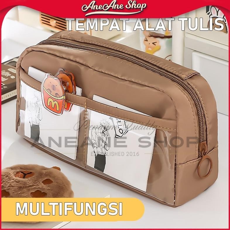 

ghs-55 Tempat Pensil Kanvas Kapasitas Besar THINK TIME Organizer Alat Tulis Multifungsi Warna Pastel Hemat