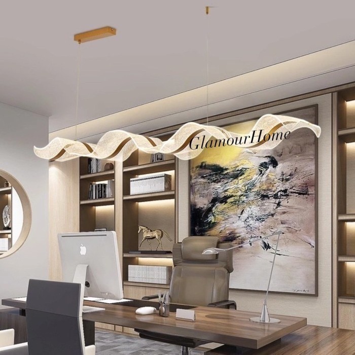 Lampu Gantung Island Led Minimalis / Lampu Gantung Caffe Led Panjang Lampu