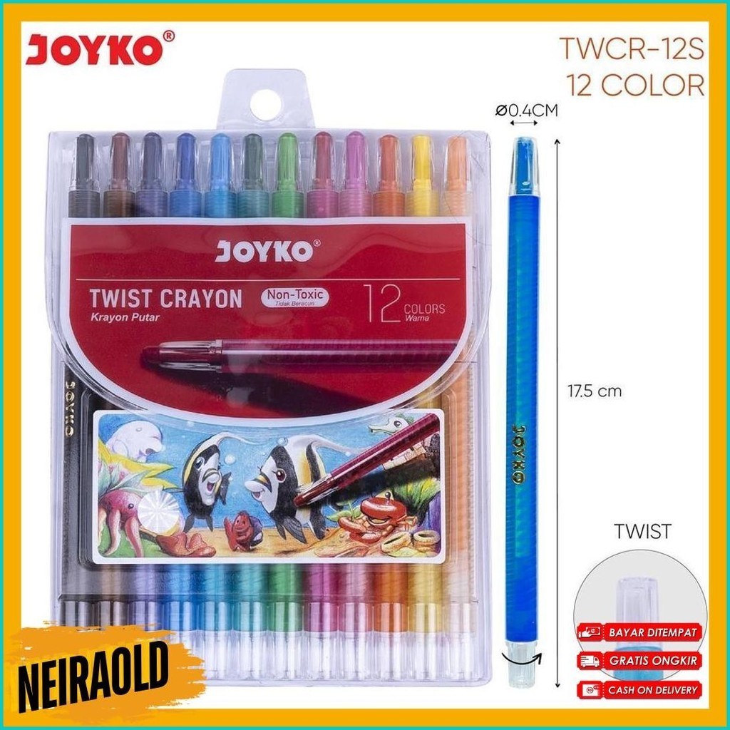 

Twist Crayon Joyko Twcr-12S Crayon Putar 12 Warna Agb (Lagi Rame)