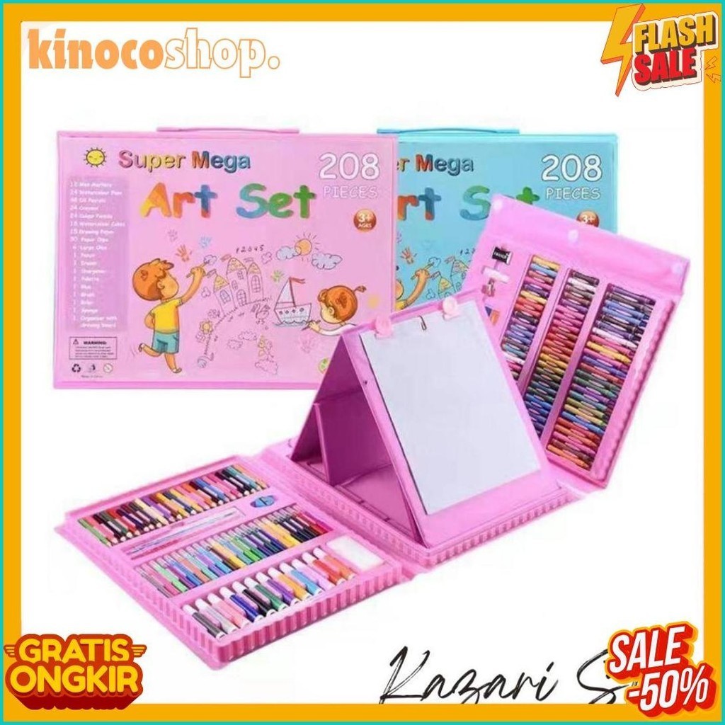 

Kazari Crayon Set Mewarnai Dan Melukis Art Set Isi 208 Pcs (Lagi Diskon)