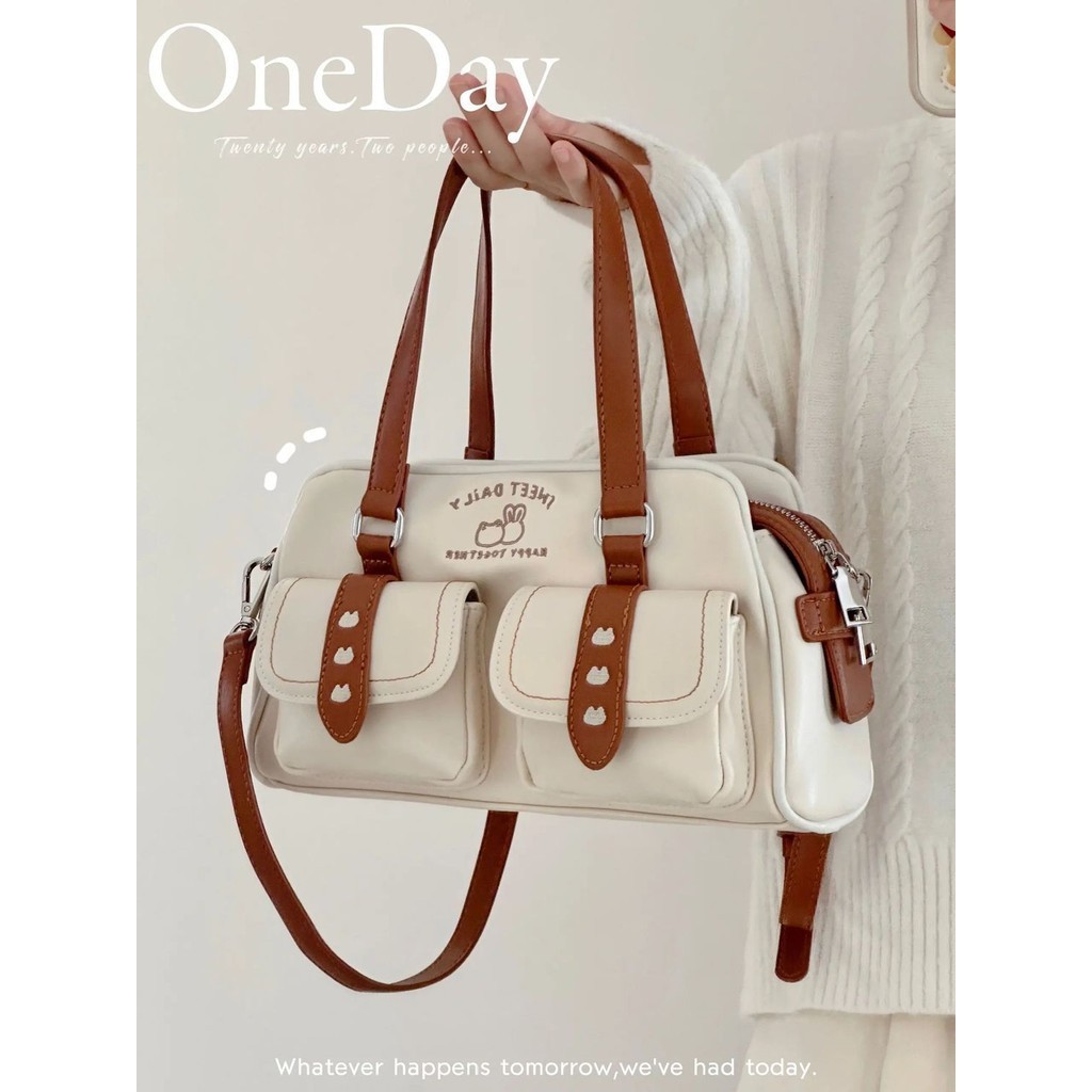 Bag New Portable Cambridge Satchel Retro Bowling Bag Motorcycle Bag