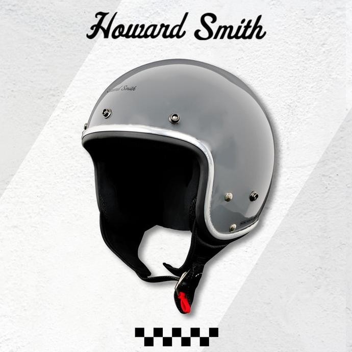 Howard Smith Master Retro Helm Half Face - Dark Grey