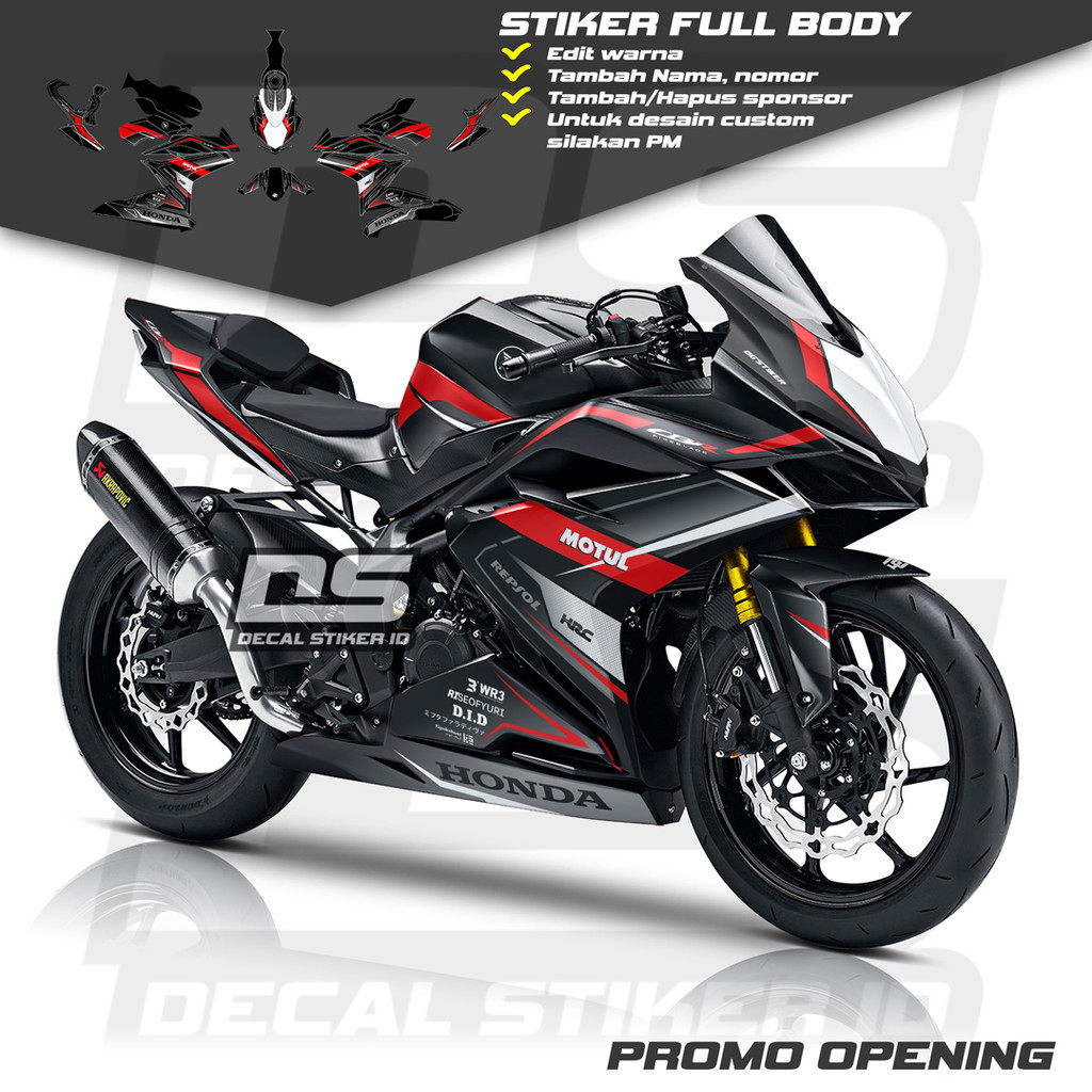 Decal cbr250rr full body keren stiker cbr250rr full body keren striping cbr250rr terbaru decal cbr25
