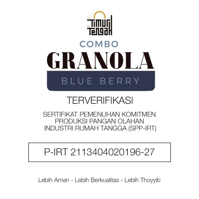 

Granola Timur Tengah 500 Gram - Granola Cemilan Sehat Premium K02